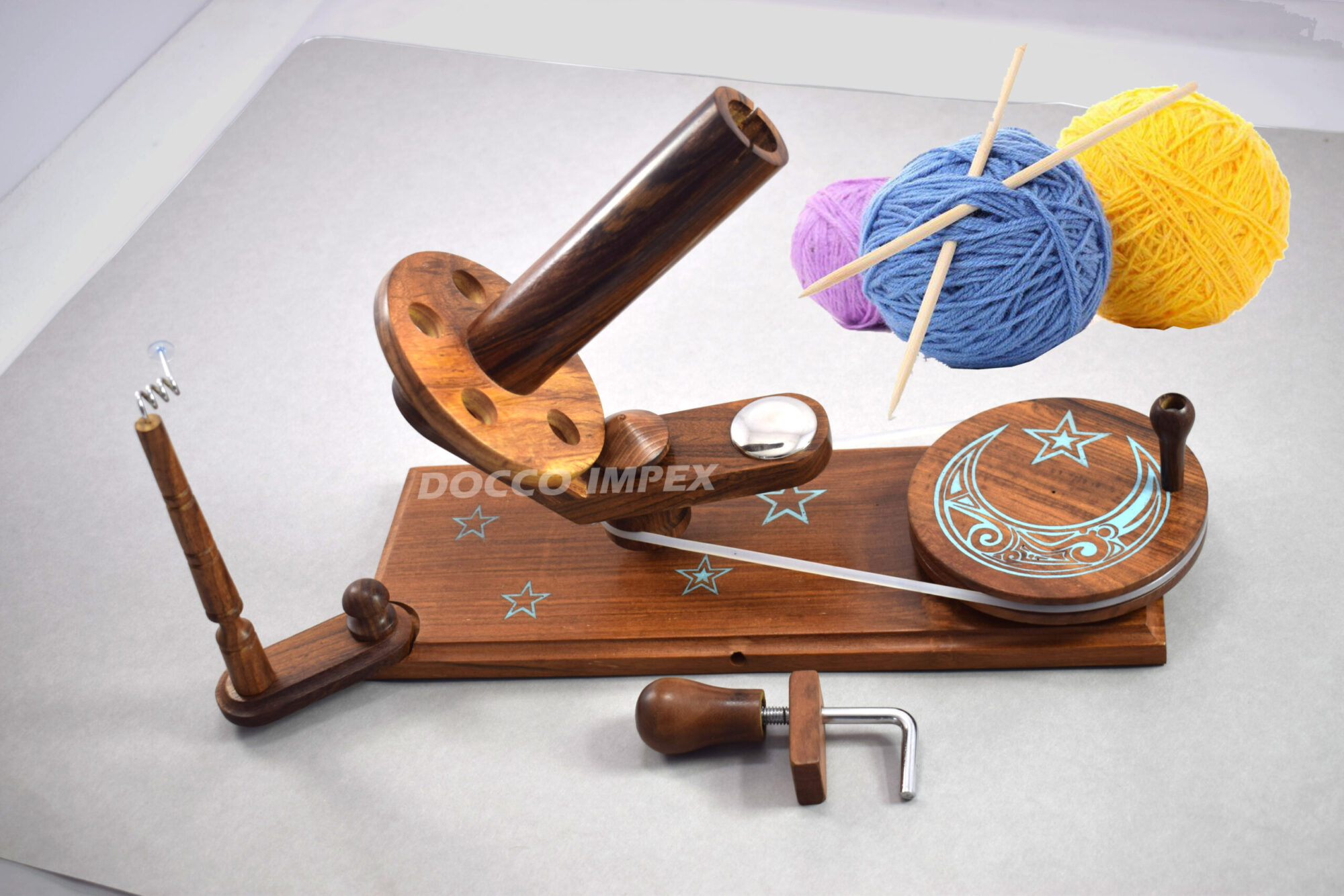 Traditional Wooden Handcrafted Ball Winder ( Rosewood + printed ) - Image 5