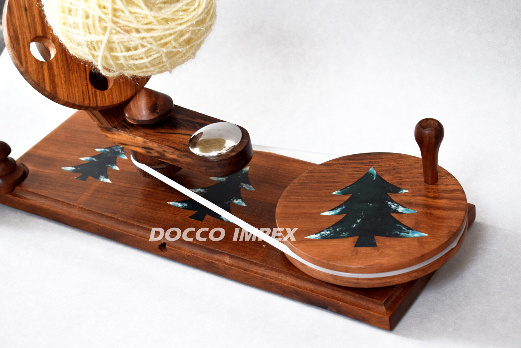 Traditional Wooden Handcrafted Ball Winder ( Rosewood + printed ) - Image 5