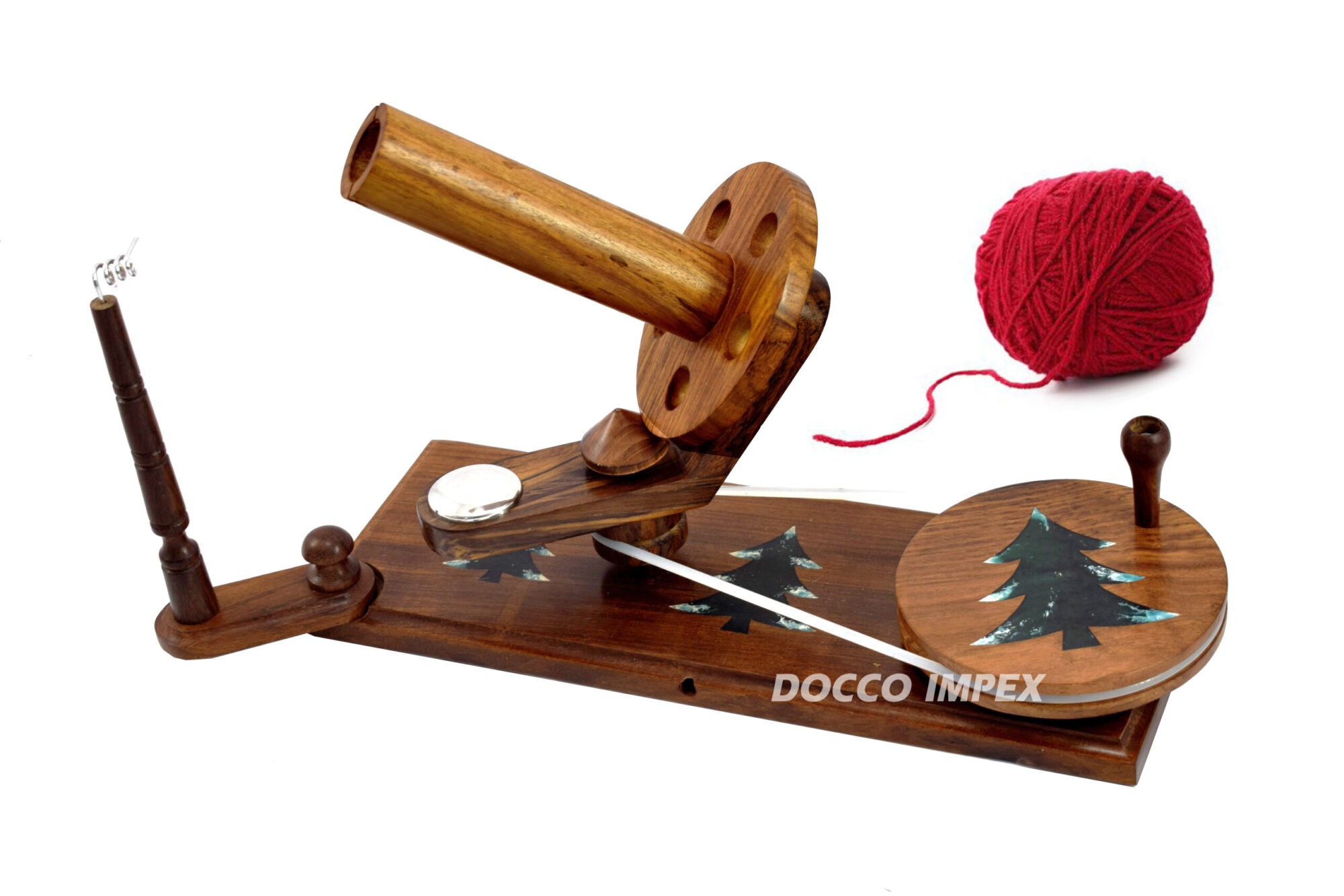 Traditional Wooden Handcrafted Ball Winder ( Rosewood + printed ) - Image 2