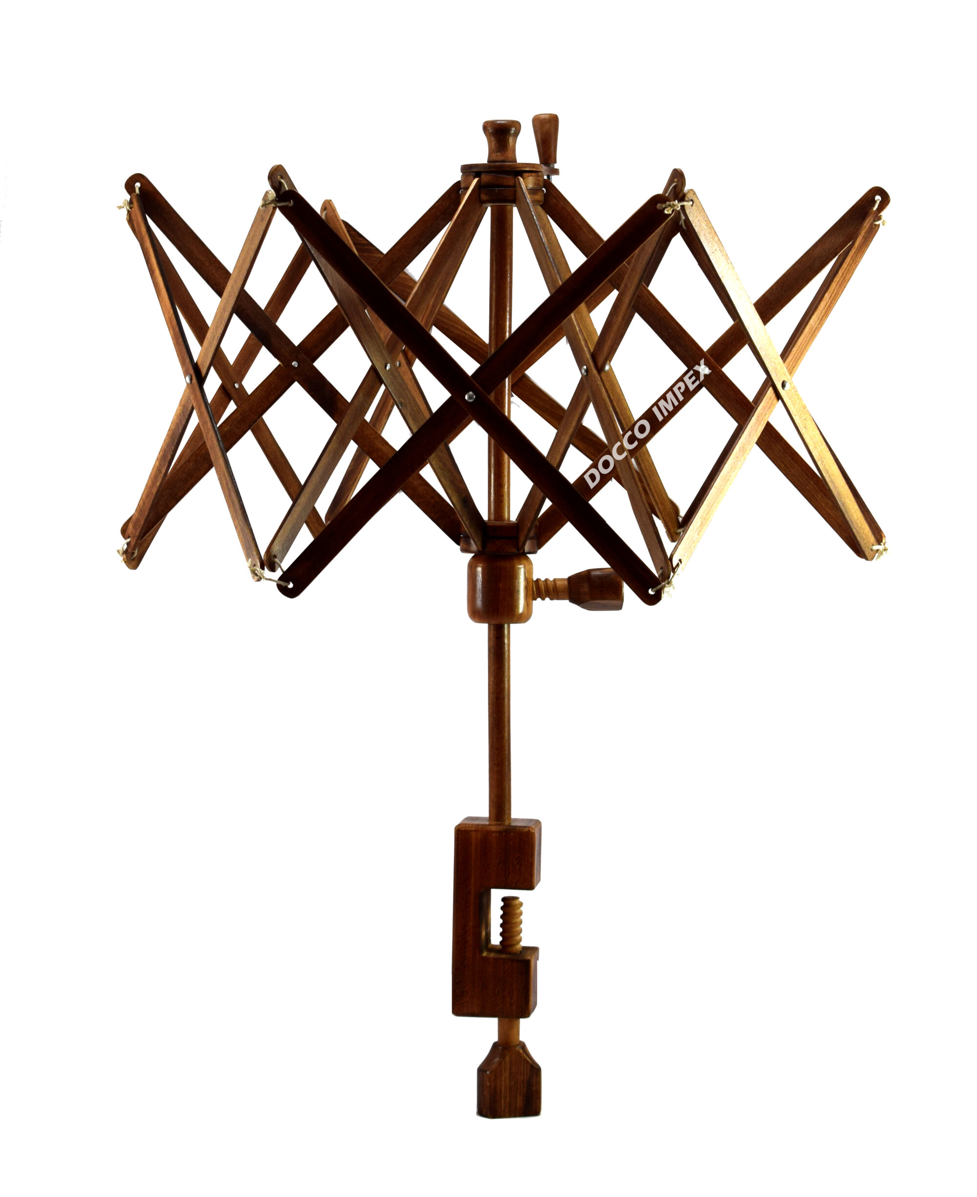 Hand Operated Yarn Swift Umbrella ( Rosewood ) - Image 7