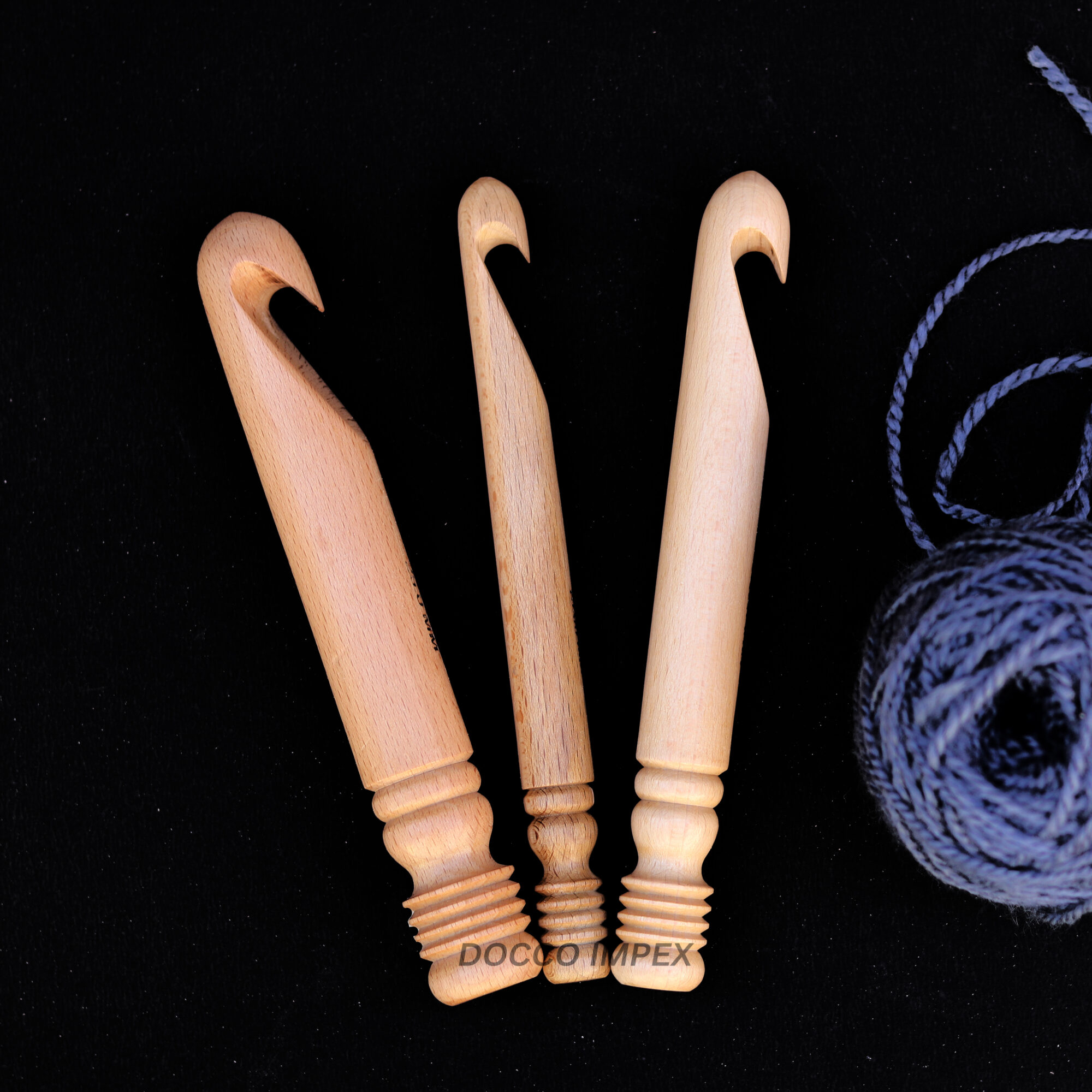 Handmade Wooden Wider Crochet Hooks ( Beachwood ) - Image 4