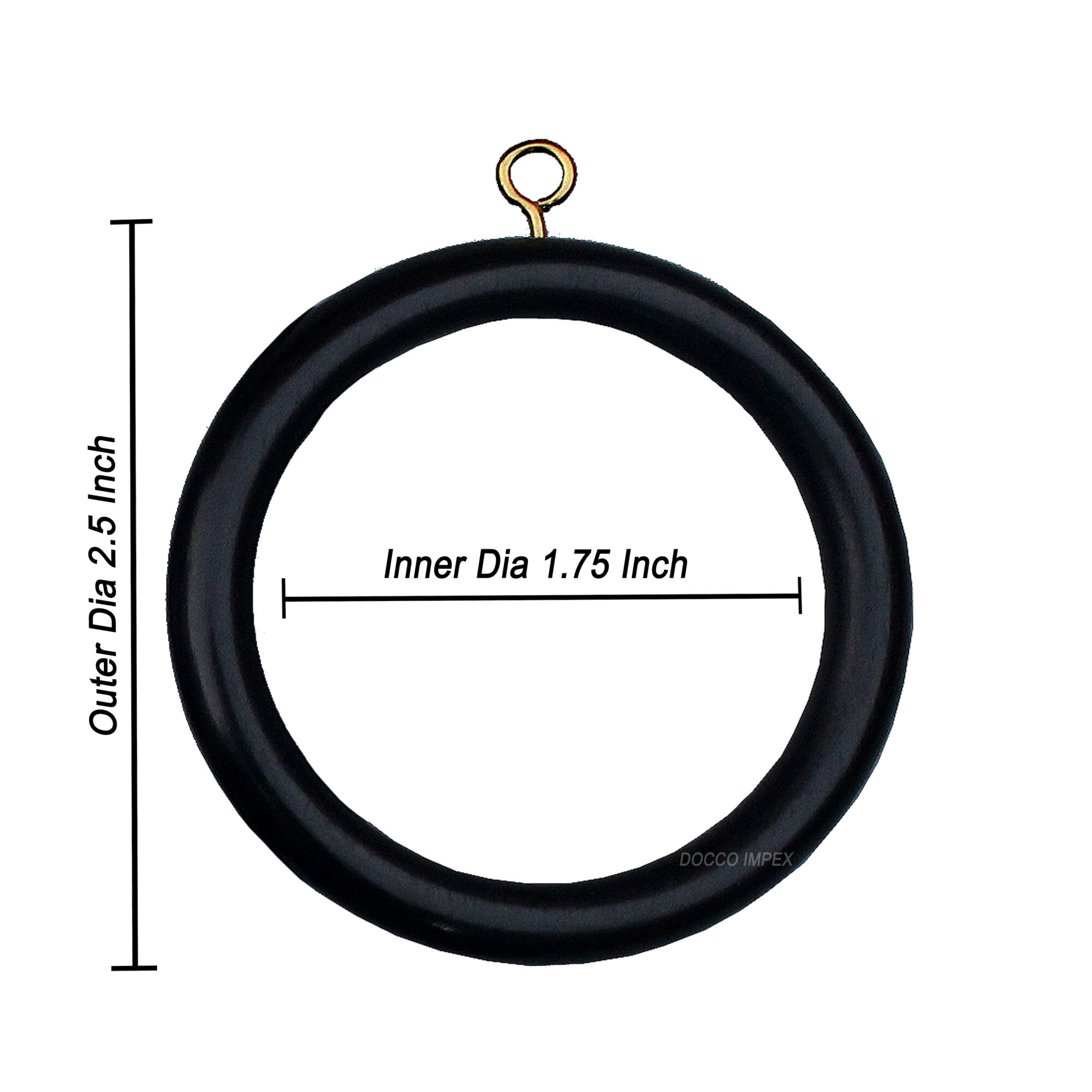 Handmade Wooden Curtain Rings ( Matte Black ) - Image 2