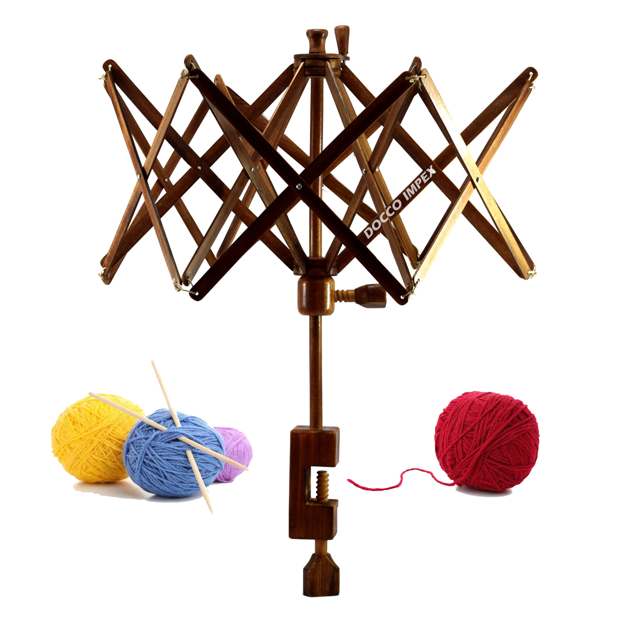 Hand Operated Yarn Swift Umbrella ( Rosewood )